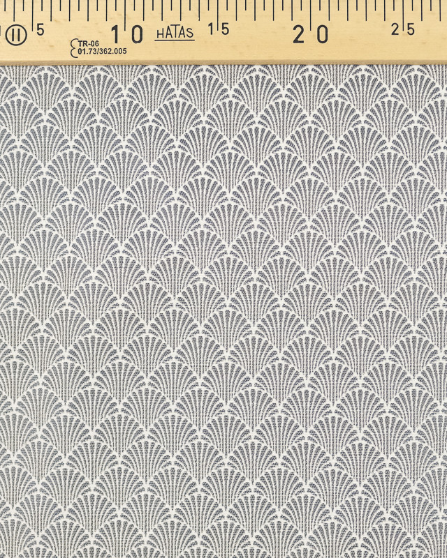 Tissu Jacquard au mètre : Jacquard Eventails Marine - Mercerine
