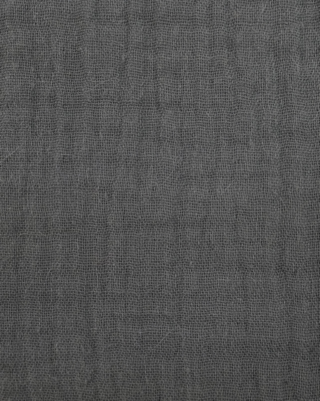 Double gaze de coton gris foncé - Mercerine