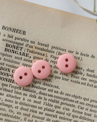 Bouton à coudre : rose mat 2 trous - Mercerine
