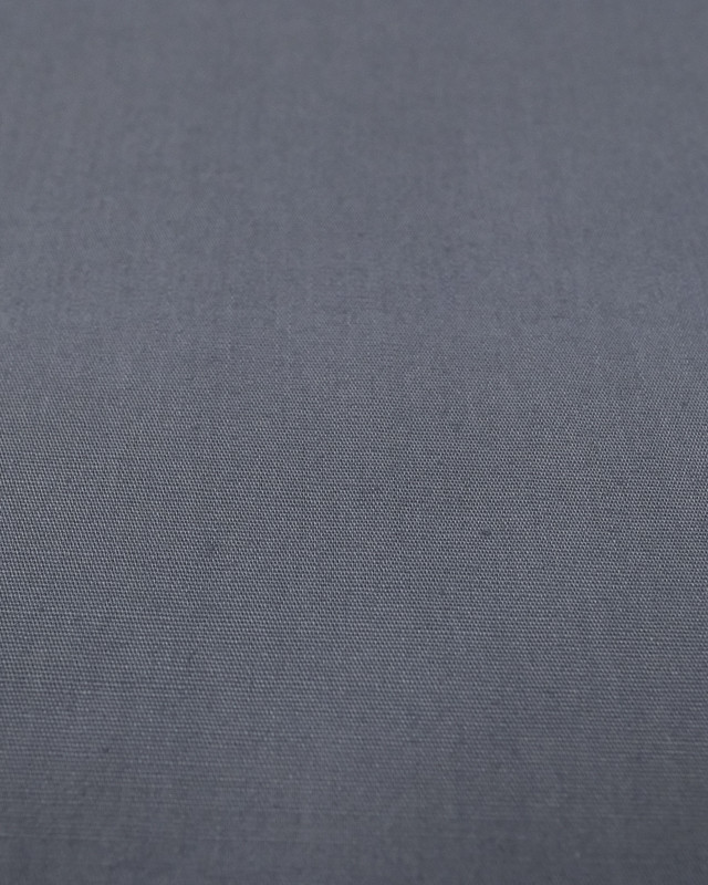 Tissu Popeline Gris Orage Oeko-Tex - Mercerine
