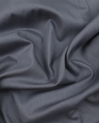 Tissu Popeline Gris Orage Oeko-Tex - Mercerine