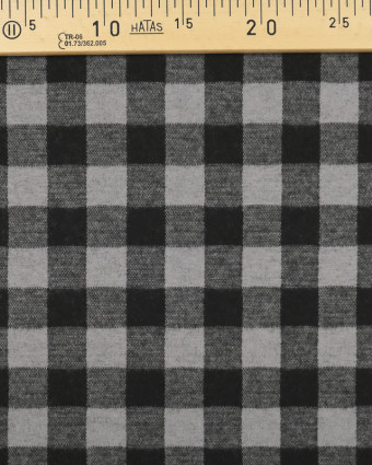 Tissu Surchemise Petits Carreaux Gris - Mercerine