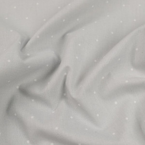 Tissu gris pois blanc
