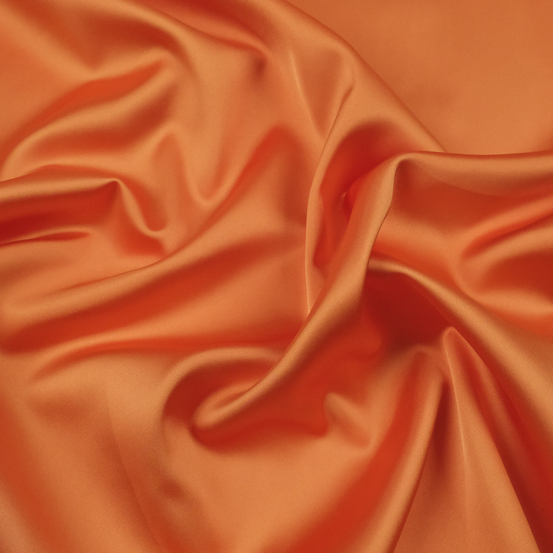 Tissu satin Orange Ciara - 10cm