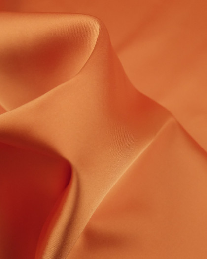 Lot De 2 Coupons De Tissu Satiné Orange - Tissu Jersey - Occasion Pour Couture Et Création