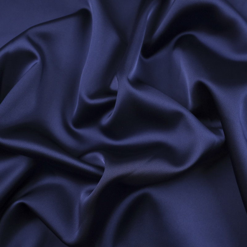 Tissu satin bleu Ciara - 10cm