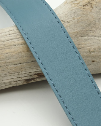 Mercerie au mètre : Sangle simili cuir Bleu vert 30mm - Mercerine