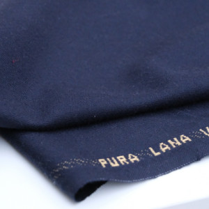 Tissu Sergé de laine Bleu marine