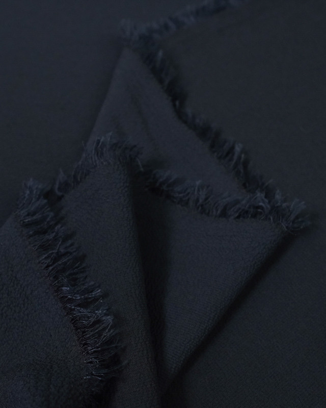 Crepe Bubble Voile Bleu Marine   - Mercerine