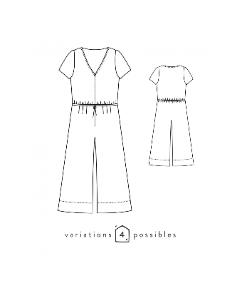 Jolie Môme - Patron Combi-Pantalon - Atelier Scammit - Mercerine