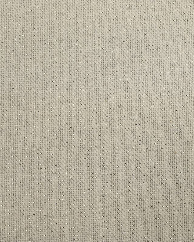 Tissu Effet Lin Gris Pailleté Argent - Grande Largeur - Mercerine
