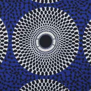 Tissu africain bleu cercles...