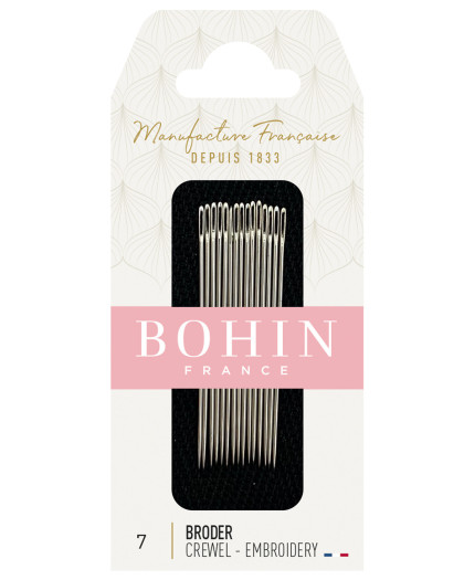 Aiguilles pour BRODERIE N°7 - BOHIN- Mercerine