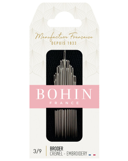 Aiguilles pour BRODERIE N°3 à 9 - BOHIN - Mercerine