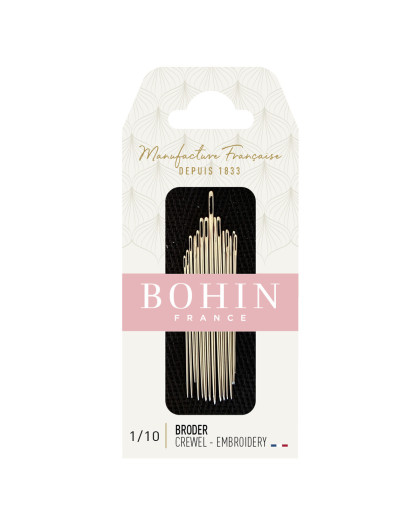 Assortiment d'aiguilles à broder sur toile N°1/10 - BOHIN - Mercerine