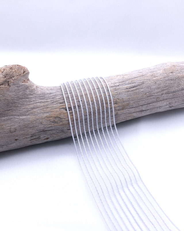 Elastique Fronceur pour smock Blanc : 19mm, 25mm et 35mm - Mercerine