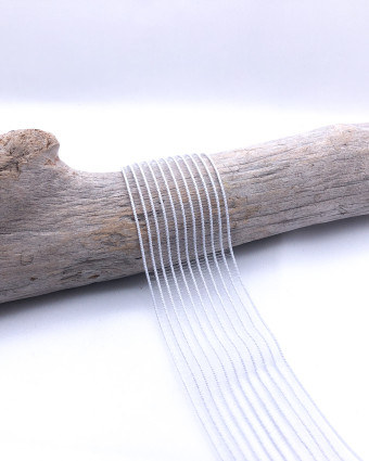 Elastique Fronceur pour smock Blanc : 19mm, 25mm et 35mm - Mercerine