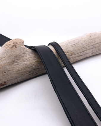 Sangle simili cuir Noir : 10mm et 25mm - Mercerine
