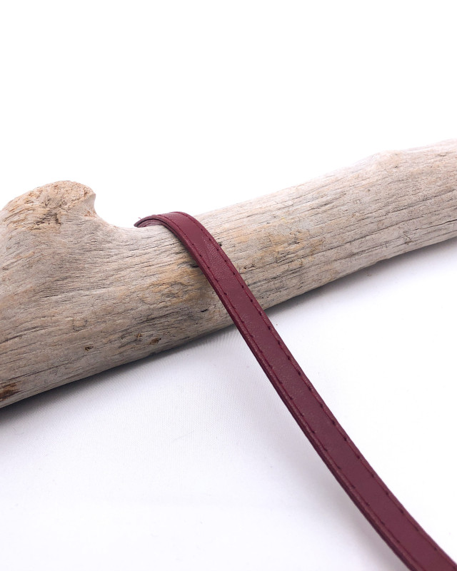 Sangle simili cuir Bordeaux : 10mm et 25mm - Mercerine