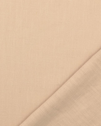 Tissu Lin Uni 100% Cappuccino - Mercerine