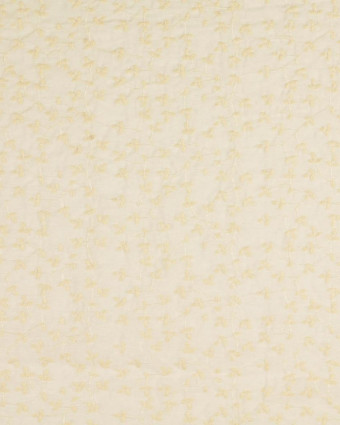 Viscose Feuille Brodée fond Ecru Festonné - Mercerine