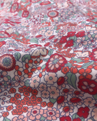 Tissu coton imprimé Oekotex Fleurs Papillons : 3 coloris - Mercerine