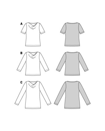 Patron de couture - Patron T-shirt Burda 5926 - Mercerine