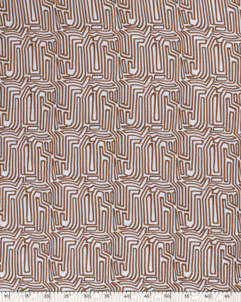 Viscose motif Labirynthe : disponible en orange, citron et noir - Mercerine