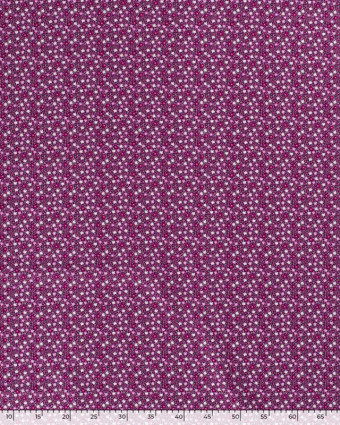 Popeline de coton Tapis de Fleur : Rose Violine ou Bleu - Mercerine