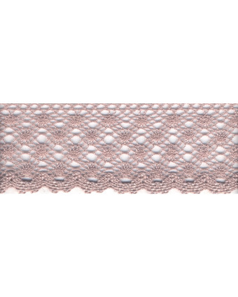 Ruban dentelle Coton feston 30mm : 5 coloris doux - Mercerine