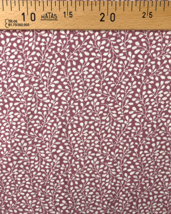 Tissu Viscose Petit Feuillage Allover Rose  - Mercerine