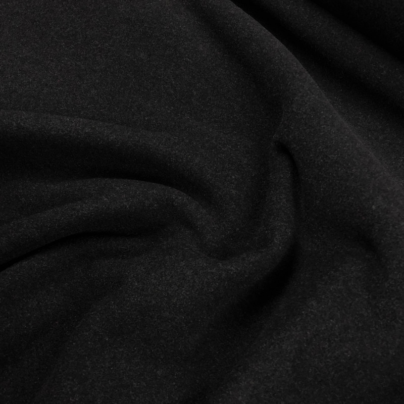 Tissu Laine manteau Noir - Mercerine