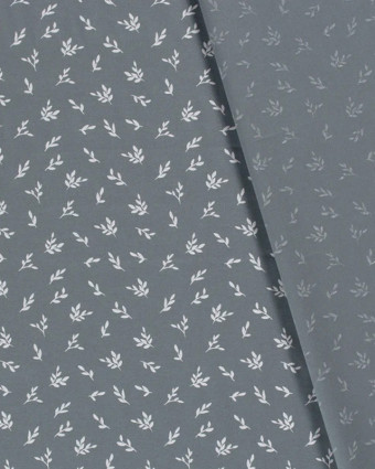 Popeline Coton Feuille Olivier OekoTex, disponible 5 couleurs - Mercerine