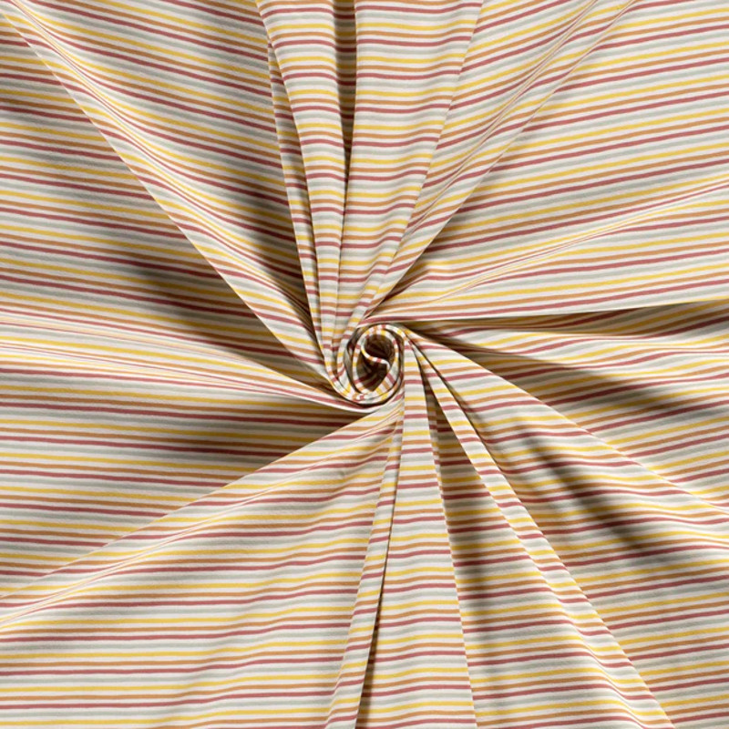 Jersey Coton Rayé multicolore - Mercerine