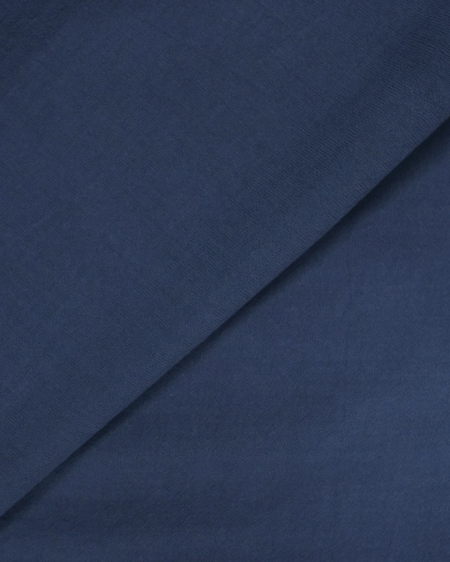 Tissu viscose bleu minuit Anja - Mercerine