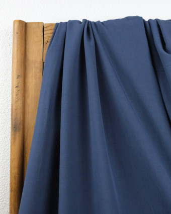 Tissu viscose bleu minuit Anja - Mercerine