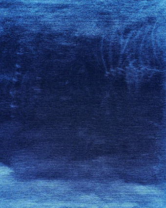 Tissu lamé brillant bleu stretch - Mercerine