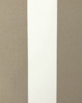 Tissu Extérieur Rayé Taupe Traité Teflon 160Cm  - Mercerine