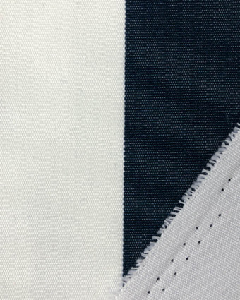 Tissu Toile Extérieure Rayures Marine Traité Anti Taches 160Cm  - Mercerine