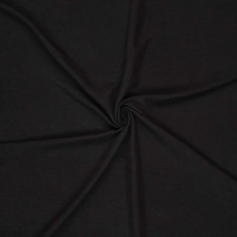 Tissu Noir Effet Texturé Oekotex - Mercerine