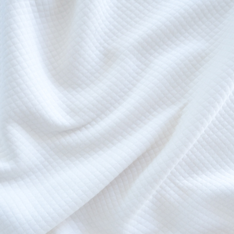 Tissu Jersey matelassé blanc - Mercerine