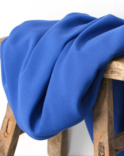 Tissu Viscose Bleu Roi Alina  - Mercerine