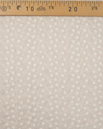 Tissu Broderie Anglaise Ecru   - Mercerine