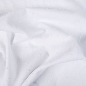 Plumetis voile de coton blanc