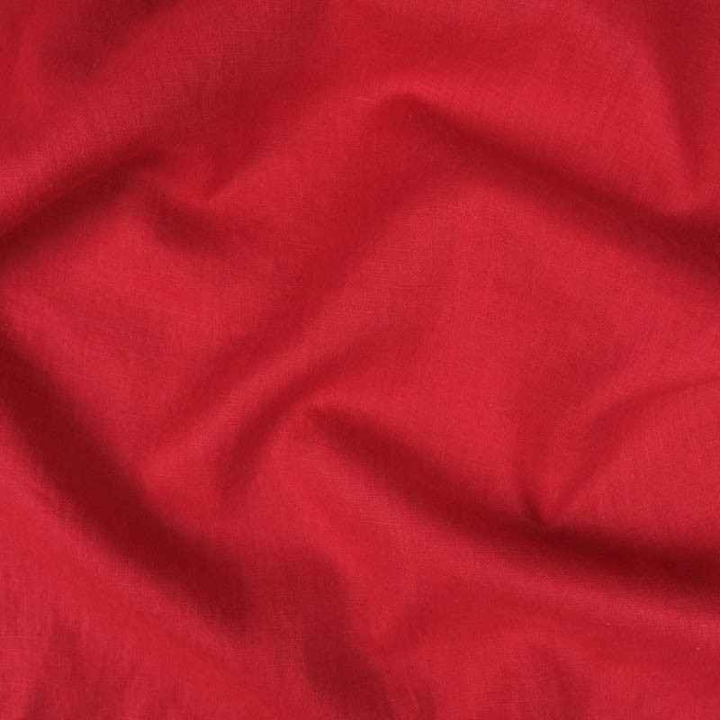 Tissu 100% lin rouge - Mercerine