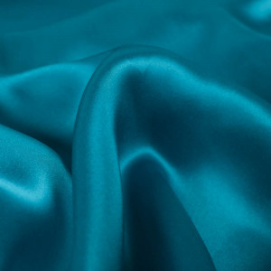 Tissu soie turquoise Alicia