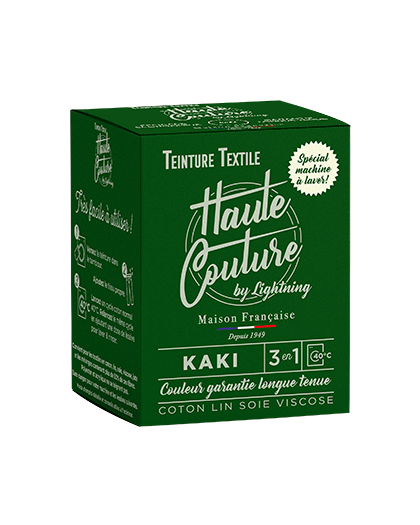 Teinture textile vert kaki Haute couture - Mercerine