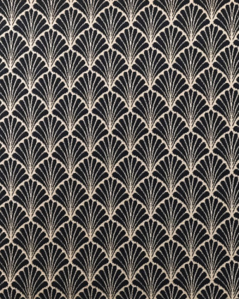 Jacquard Eventails Noir - Mercerine