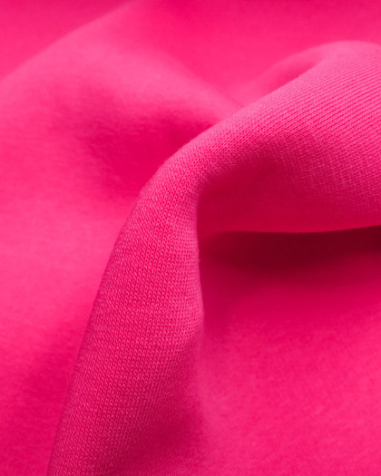 Tissu Sweat rose indien épais Leo - Mercerine