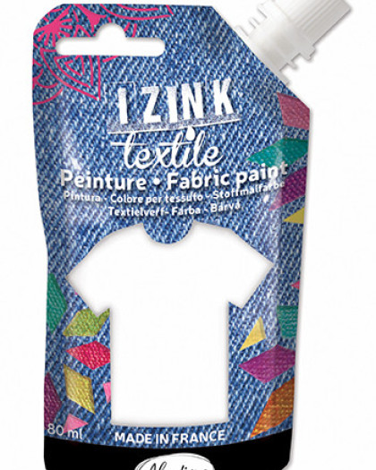 Izink Peinture Textile Blanc Coton 80 Ml - Mercerine
